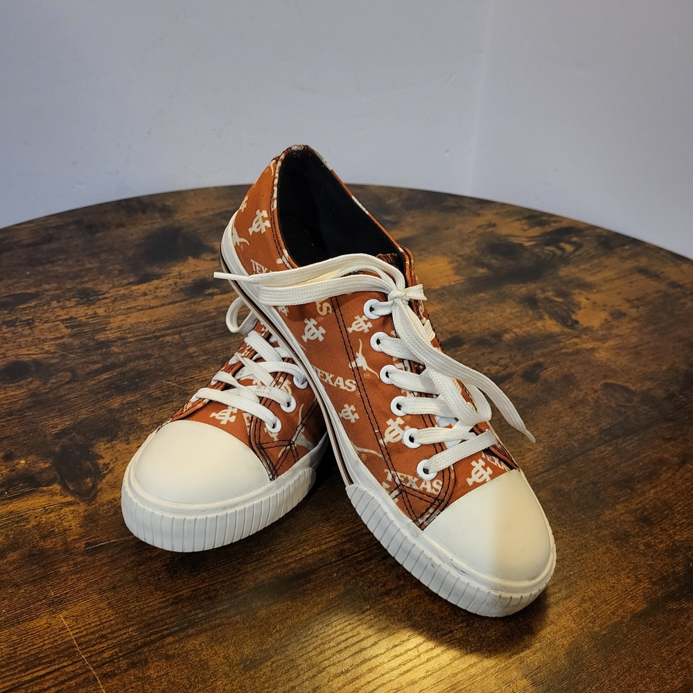 Foco Texas Longhorn Women's Size 10 Orange Canvas Lace Up NFL Shoes